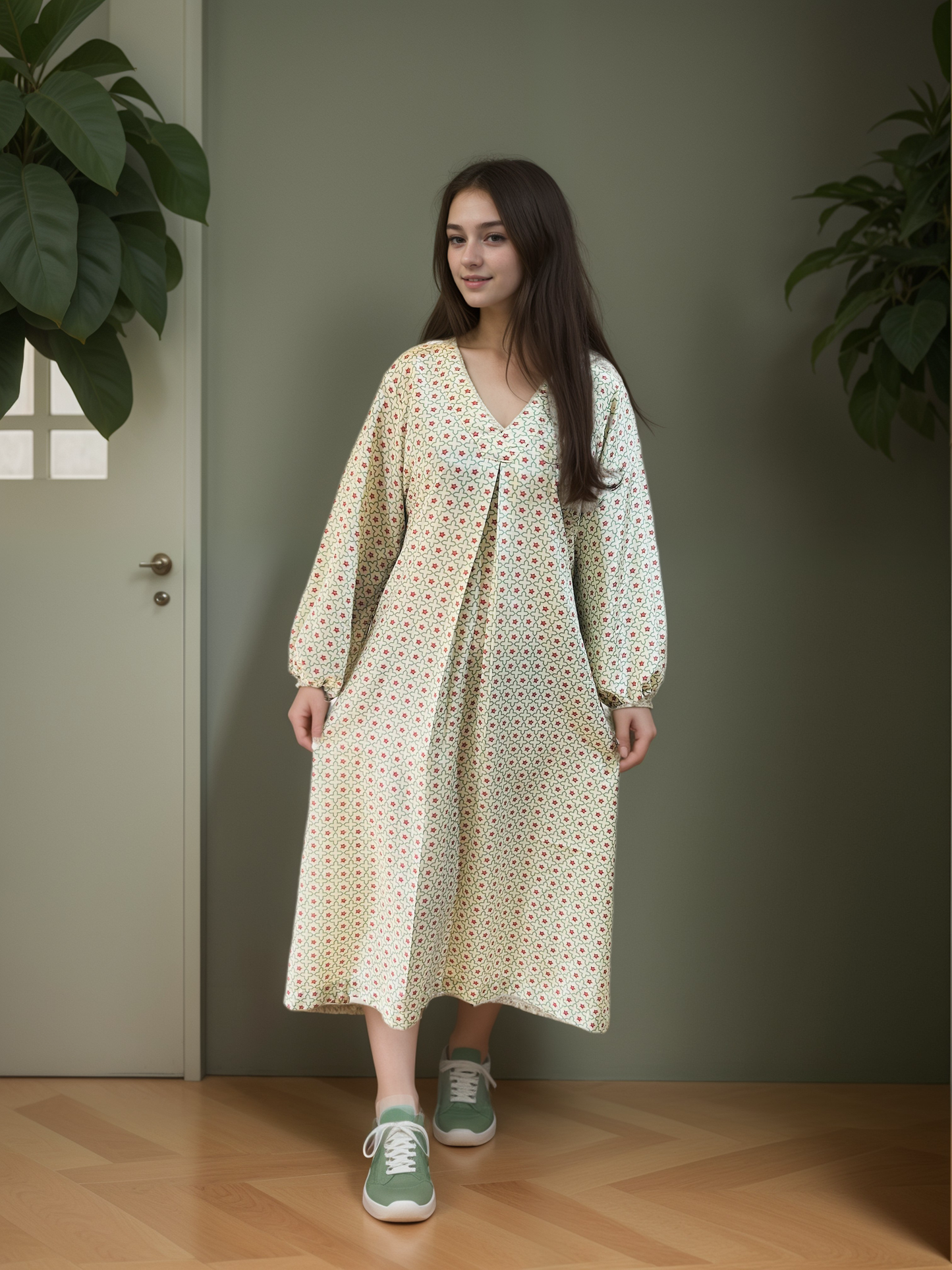 Casual print A line Dress
