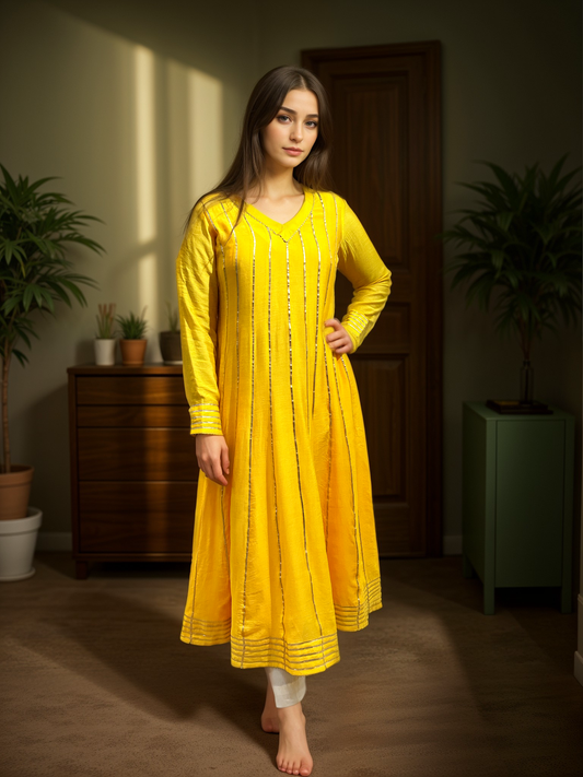 Lemon Royale Anarkali